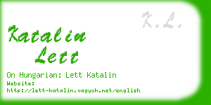 katalin lett business card